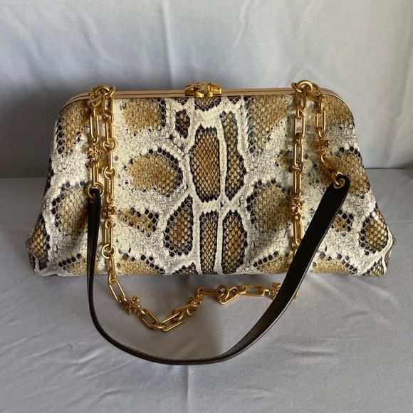 Tory Burch Handbags - Tory Burch Python Print Chain Shoulder Bag